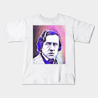 Frédéric Chopin Pink Portrait | Frédéric Chopin Artwork 7 Kids T-Shirt